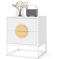 Mid Century Nightstand - White