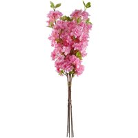 Leaf Pack of 6 x 100cm Pink Artificial Blossom Stem Premium | Size: 6 x 100 cm