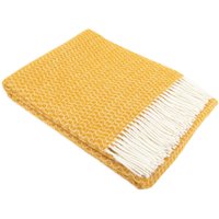 Hoop Pattern Wool Blanket - Mustard