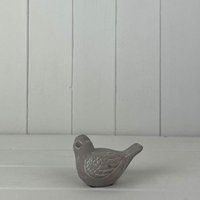 Contemporary Grey Concrete Bird Decoration - Grey