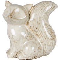 Four Candle Alora Ceramic Fox Looking Left Decorative Decorative Home Accessory in White