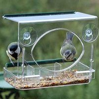 Clear Perspex Window Bird Feeder - Clear
