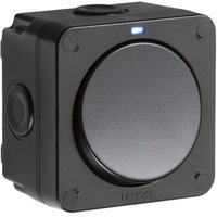 Knightsbridge IP66 20AX 1G SP 2-way switch - Black - OP2 - Black