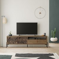 Dionysos Modern TV Stand Multimedia Centre TV Unit With Storage Cabinet - Oak Effect