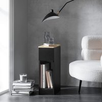 SoBuy Set of 2 Narrow Bedside Tables Nightstand - Black