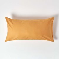 200 Thread Count Egyptian Cotton Housewife King Size Pillowcase - Mustard