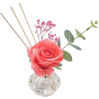 Artificial Rose Diffuser With Bottle Vase 100ml - Magnolia