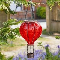 Solar Hanging Balloon Light - Red
