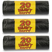 60x Heavy Duty Refuse Sacks Bag Bin 110 Litre - Black