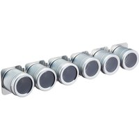 MasterClass 6 Jar Magnetic Spice Rack - Silver