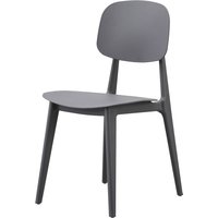 Oslo Plastic Dining Chair - Dark Grey