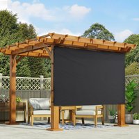 Outdoor Waterproof Side Awning - Black