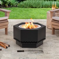 Sunjoy Smokeless Fire Pit - Black