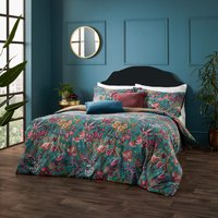 Viranai Exotic Floral Duvet Cover Set - Lake Blue / King