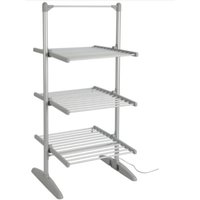 Energy Efficient Heated Electric Clothes Airer - White / 73cm
