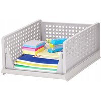 Storage Basket Plastic Slide Out Organizer - Off white / 33.5cm