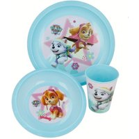 Paw Patrol Plastic 3 Piece Breakfast Set - Light Blue