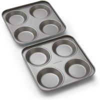 Morphy Richards 4 Cup Yorkshire Pudding Tray Set - Grey