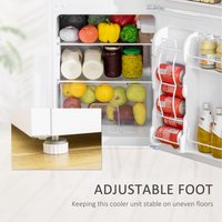 HOMCOM 88L Fridge Freezer with 5Setting Thermostat Inner Light - White