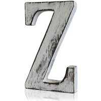 Handcrafted Shabby Chic Alphabet Letter Z - White