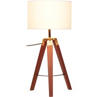 Malvern Tripod Table Lamp With Brown Base - Brown