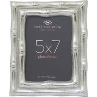 Hiba Silver Finish Bamboo Effect 5In x 7In Photo Frame - Silver