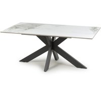 Carrara White Marble Effect Ceramic Coffee Table - White