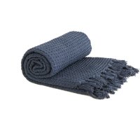 Honeycomb Throw - Navy / 178cm / 254cm