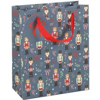 Blue Nutcracker Print Christmas Gift Bag - Medium