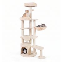 Multi-level Cat Tower With Sisal Scratching Posts - White