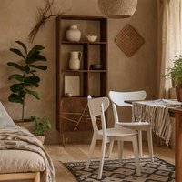 Saffron White Wooden Dining Chairs, Set of 2 - Scandinavian Modern - White