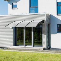 Outsunny Front Door Canopy Outdoor Awning for Window Porch - Clear / 303cm