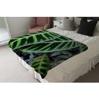 Yellow Structure In Exotic Jungle Setting Blanket - Green