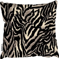 Leopard gold and black animal print Cushion - gold / 45cm