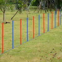 Pawhut Pet Agility Training Set Equipment - Blue