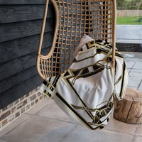 Art Deco Golden Black Frame Blanket - Gold