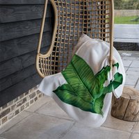 Bunched Leaves Blanket - Green