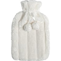 Plush Hot Water Bottle Cover - Cream