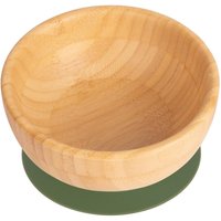 Children's Bamboo Suction Bowl - Olive Green / Yes