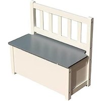 Modern Kids Storage Bench - White