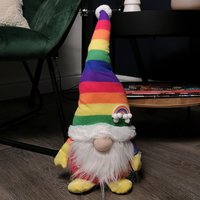 Sitting Plush Christmas Gonk Decoration in Rainbow - Multi
