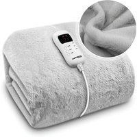 Dreamcatcher, Double Faux Fur Electric Heated Throw - Light Grey Dreamcatcher, Double Faux Fur Electric Heated Throw - Light Grey