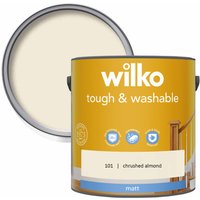 wilko Tough and Washable Matt Emulsion Paint 2.5L - Crushed Almond