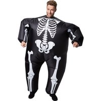 Inflatable Skeleton Costume - Black/White