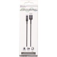 Type-C to USB Smart Power Charging Cable - Black