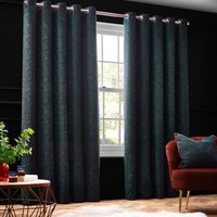 Galaxy Chenille Eyelet Curtains - Emerald / 229cm / 168cm
