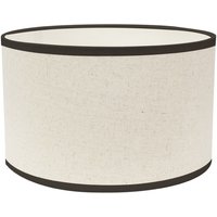Eva Small Natural Linen Fabric Drum Lamp Shade - Black