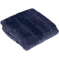 Empress Faux Fur Throw - Navy / 180cm