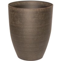 Black Cortina Stone Round Tall Conincal Planter - Black