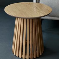 Ollie Round Lamp Table - Natural Oak / 99.5cm